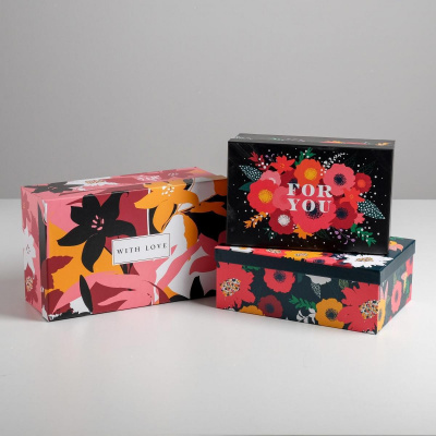 Коробка прямоуг Цветочный №1 26*17*10 см рис микс 1 шт Коробка прямоуг Цветочный №1 26*17*10 см рис микс 1 шт