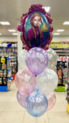 Букет Холодное сердце снежинки 10 шт  Букет Холодное сердце снежинки 10 шт