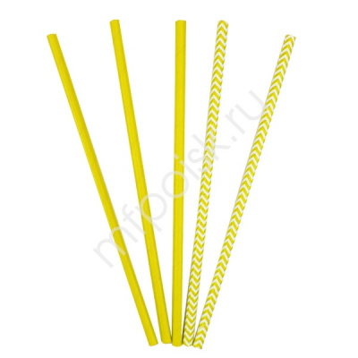 Трубочки для коктейля ПБ Желтые 12 шт Трубочки для коктейля ПБ Желтые 12 шт
