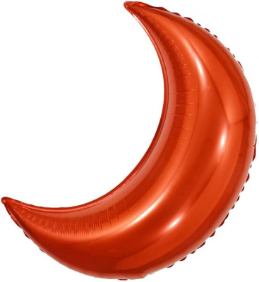 Шар фольга без рисунка Полумесяц 28" красный