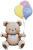 Шар фольга Фигура Под воздух Мишка на ДР 1 шт Шар фольга Фигура Под воздух Мишка на ДР 1 шт