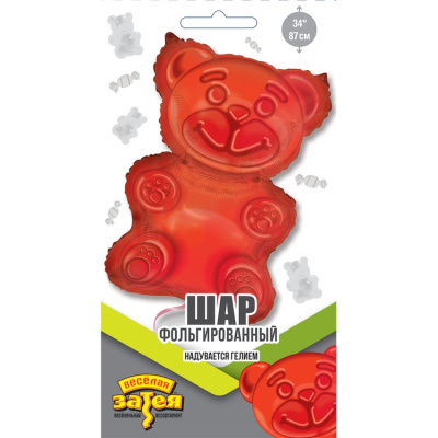 Шар фольга Фигура Мишка мармеладный (ВЗ) Шар фольга Фигура Мишка мармеладный (ВЗ)