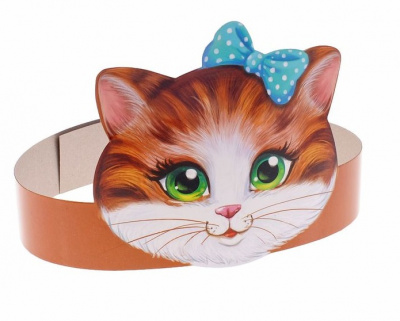 Маска - ободок картон Кошечка 1 шт