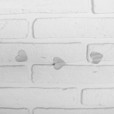 Гирлянда Сердечки серебро 200 см 1 шт Гирлянда Сердечки серебро 200 см 1 шт