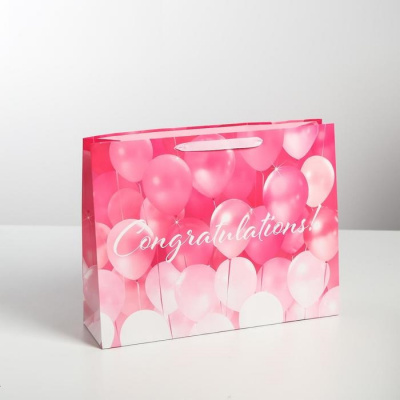 Пакет ламинат Congratulations 23*18*10 см 1 шт