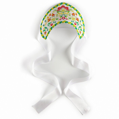 Кокошник Нежность зелёный картон 1 шт  