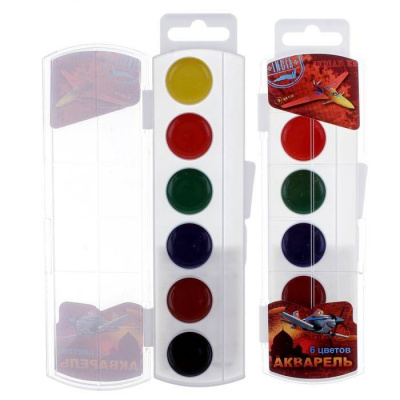 Краски Дисней Самолеты акварель 6 цветов 1 шт Краски Дисней Самолеты акварель 6 цветов 1 шт