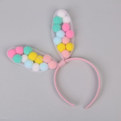 Ободок Зайчик помпончики 1 шт