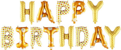 Шар Фигура Мини Надпись HB Цветочки 16*