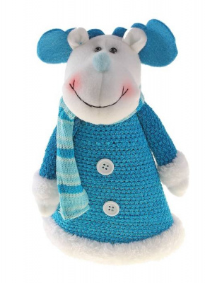 Мягкая игрушка Олень в длинной голубой шубе 24 см Мягкая игрушка Олень в длинной голубой шубе 24 см