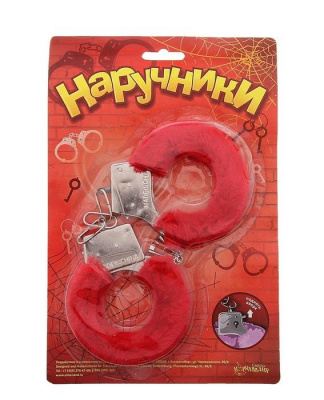 Наручники меховые красные 1 шт Наручники меховые красные 1 шт