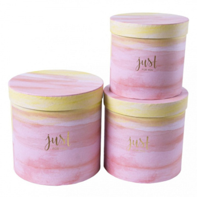 Коробка круг Акварель №2 17,5*17 см 1 шт