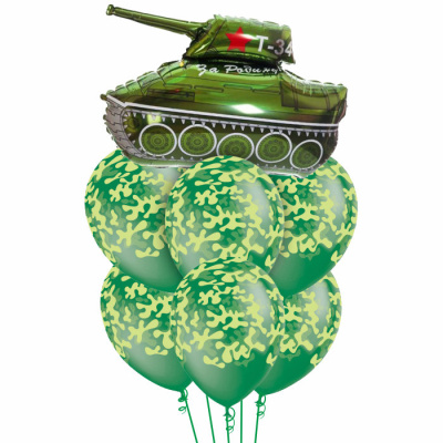 Букет Фигура Танк Т-34 7 шт