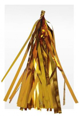 Гирлянда Тассел золото фольга 3 м 12 листов Гирлянда Тассел золото фольга 3 м 12 листов
