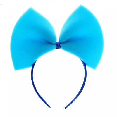 Ободок Бант поролон голубой 1 шт