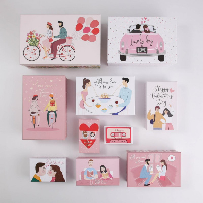 Коробка прямоуг Любовь №9 28*18.5*11.5 см рис микс 1 шт