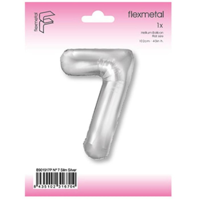 Шар Цифра 7 серебро слим 102 см (FM) Шар Цифра 7 серебро слим 102 см (FM)