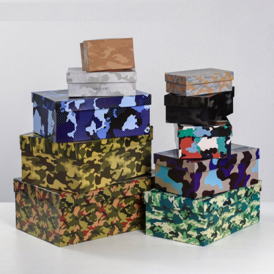 Коробка Прямоуг Хаки №7 24*15.5*9.5 см цвет микс 1 шт