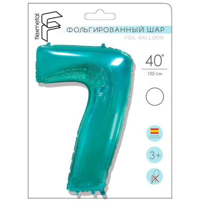 Шар Цифра 7 тиффани 102 см (FM)