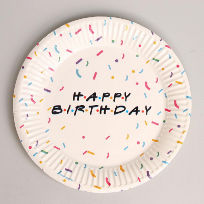 Тарелка бум. Happy birthday 18 см 6 шт Тарелка бум. Happy birthday 18 см 6 шт