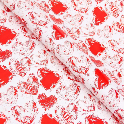 Бумага глянцевая Сердечки 70*100 см 1 шт