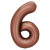 Шар Цифра 6 шоколад 81 см Шар Цифра 6 шоколад 81 см