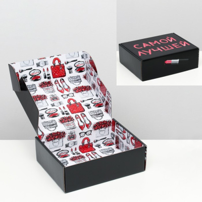 Коробка складная Самой лучшей 27*21*9 см 1 шт