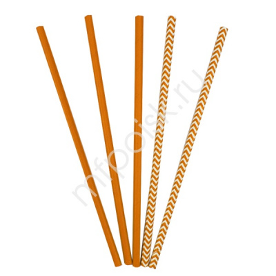 Трубочки для коктейля ПБ Оранжевые 12 шт Трубочки для коктейля ПБ Оранжевые 12 шт