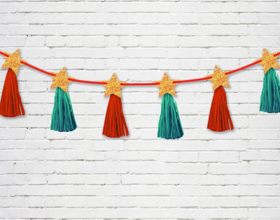 Гирлянда Звезды с кисточками 160 см 1 шт