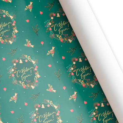 Бумага глянцевая С НГ Колокольчики 60*87,5 см 1 шт Бумага глянцевая С НГ Колокольчики 60*87,5 см 1 шт