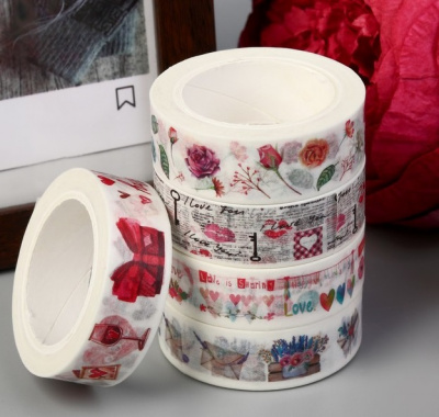 Скотч декоративный Романтика микс 1,5 см*10 м 1 шт Скотч декоративный Романтика микс 1,5 см*10 м 1 шт