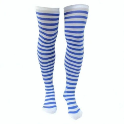 Карнавальный аксессуар Ножки сине-белая полоска 1 шт