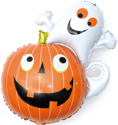 Шар фольга Фигура Тыква и Привидение (FL)