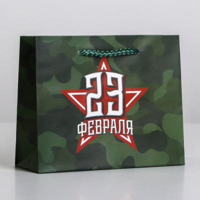 Пакет ламинат 23 февраля s 15*12*5.5 см 1 шт